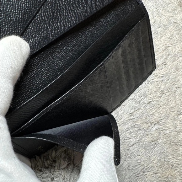 Yves Saint Laurent Black Wallet with Gold Accents - Picture 11 of 12